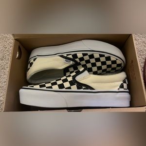 Checkered Platform Vans